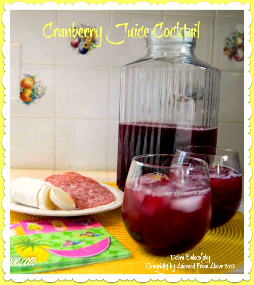 Adorned From Above Cranberry Juice Cocktail from The Settlement Cookbook