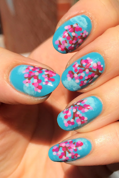 ehmkay nails cherry blossoms nail