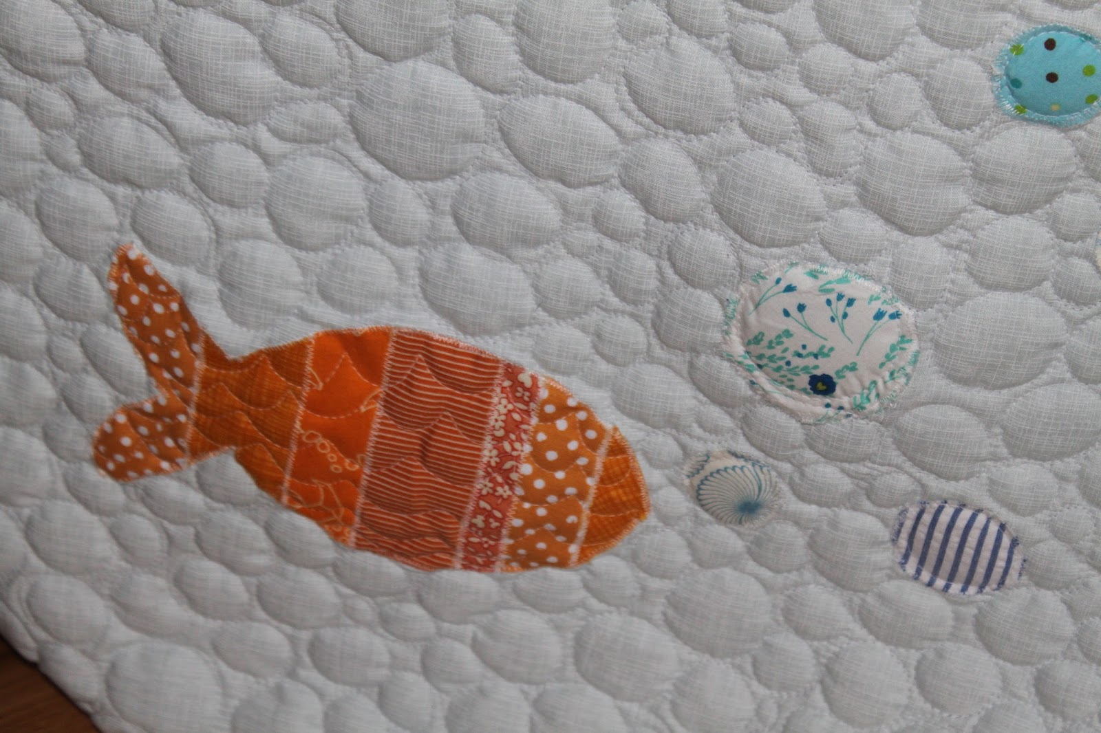 Stitch by Stitch fishy baby quilt...