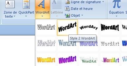 tutorial  Comment utiliser l'outil WordArt dans Word 2007