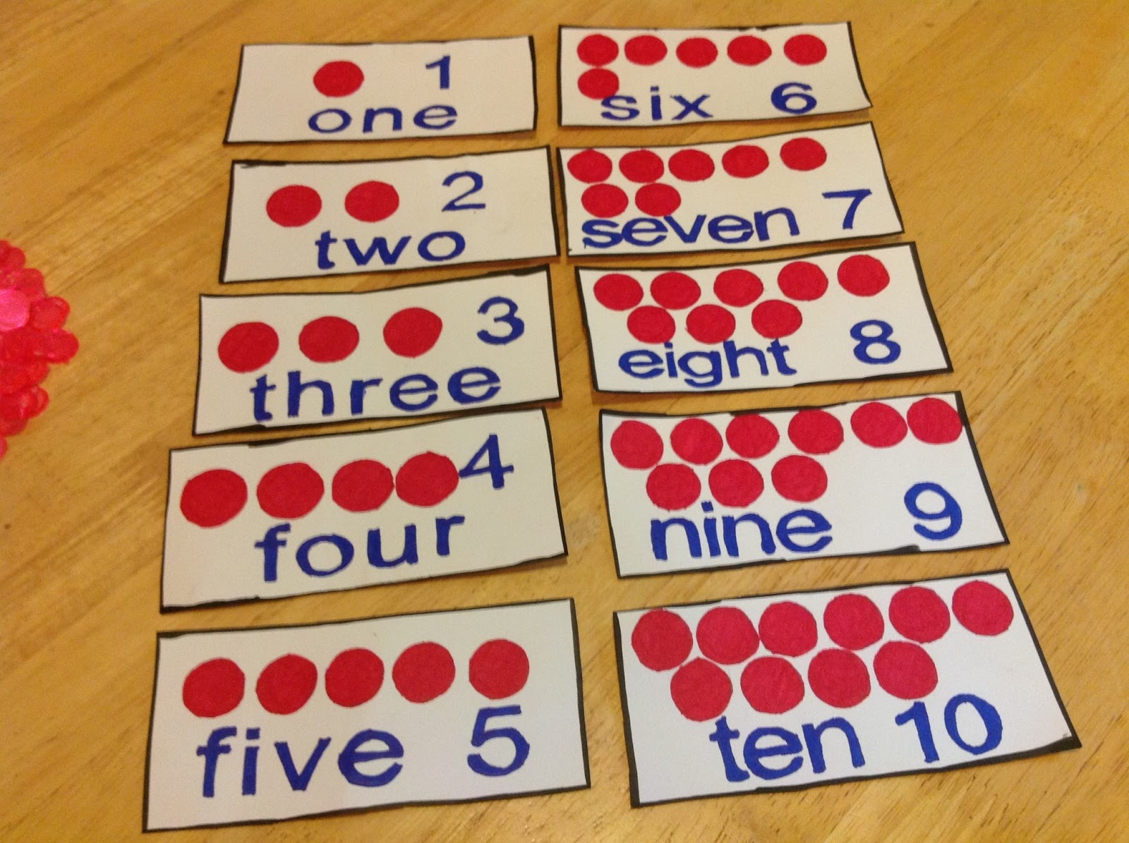 Giant Baby Steps Number cards with dots