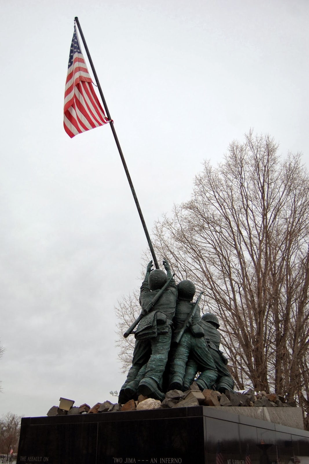 National Iwo Jima Memorial, CT - looking from the rear National Iwo Jima Memorial, CT - looking from the rear