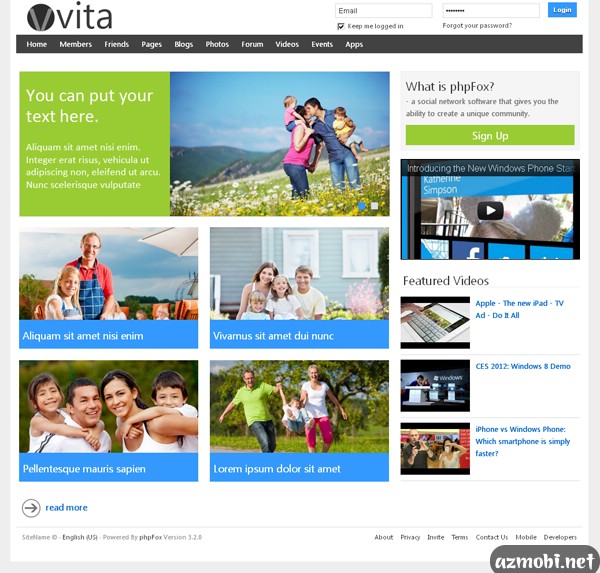 TM Vita Template v1.1 for phpFox 3.x