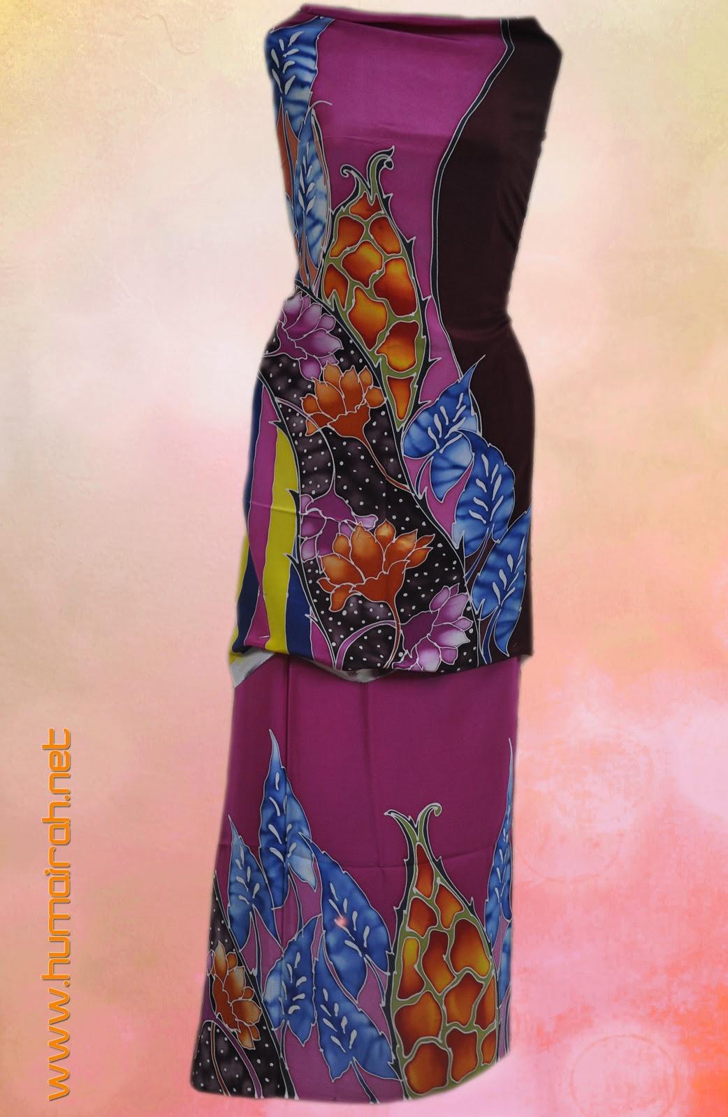 batik sutera, batik terengganu, batik sutera crepe, kain sutera batik