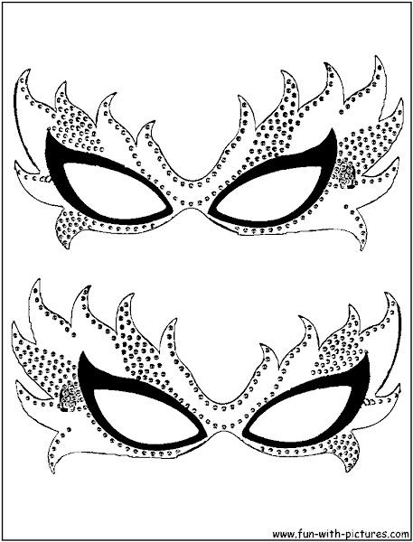Mardi Gras Mask Coloring Pages Printable