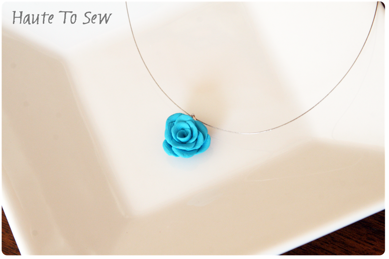 Haute To Sew Polymer Clay Rose Necklace