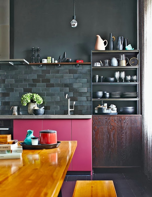 Kuchnia, kitchen, design, interior, scandinavian, vintage, retro, wood, 