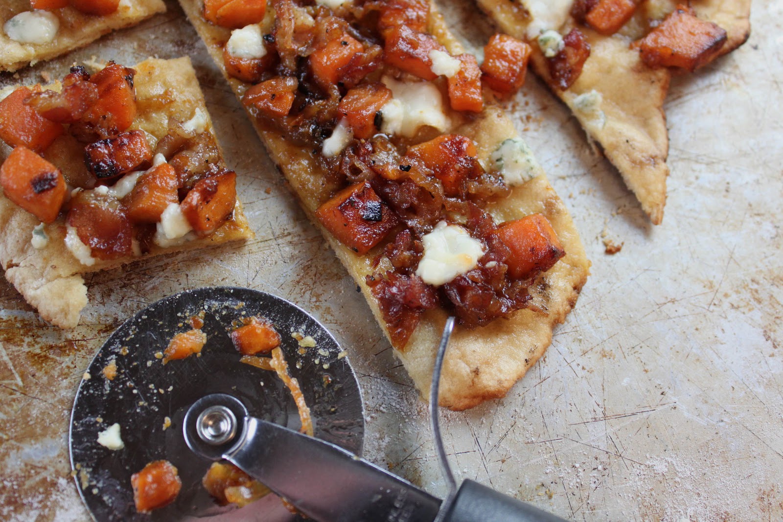 Fat and Happy Blog Sweet Potato, Pancetta and Blue Cheese Grilled Beer
