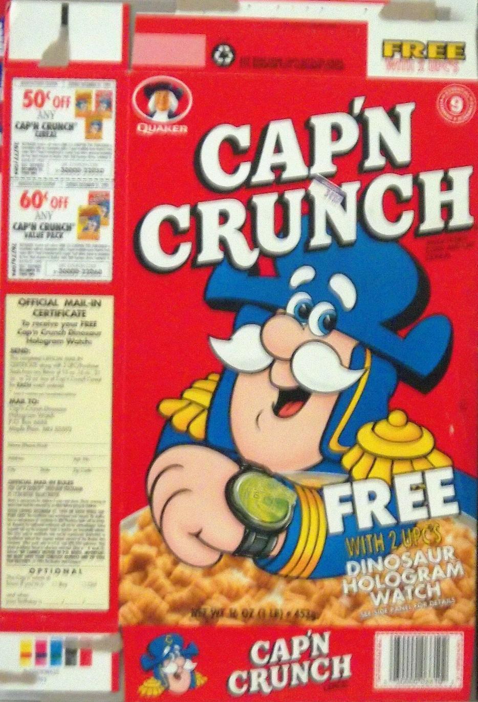Cereal Box Price Guide Cereal Box Collecting by Pez Outlaw Cap'n Crunch cereal box price guide