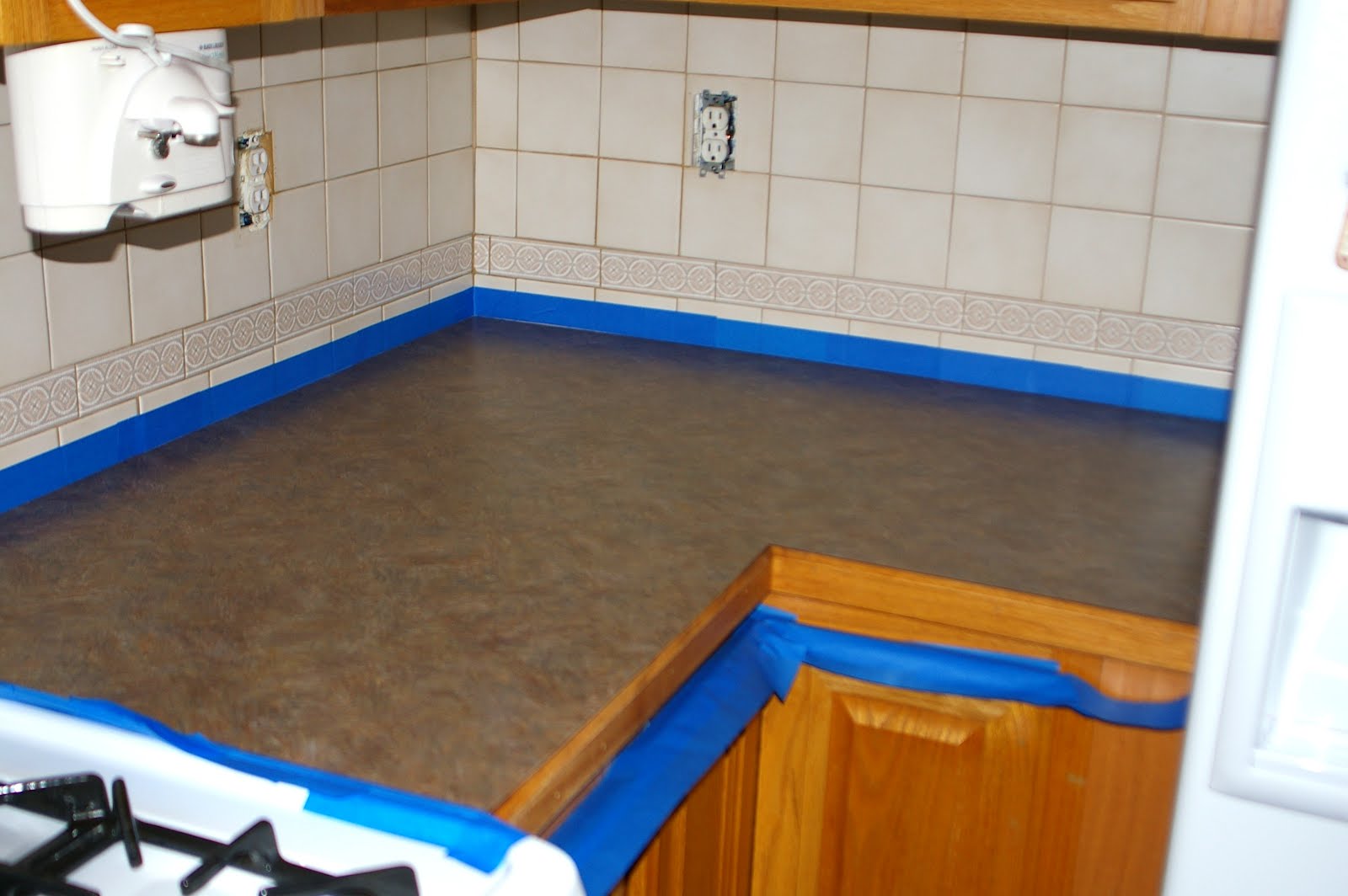 Kitchen cabinet painting cost Laminate Countertop Paint Before After