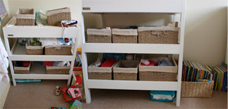 Organising a changing table Sprout's House Organising a changing table Sprout's House