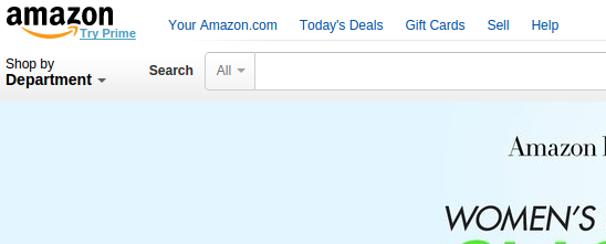 Screenshot dari toko online Amazon