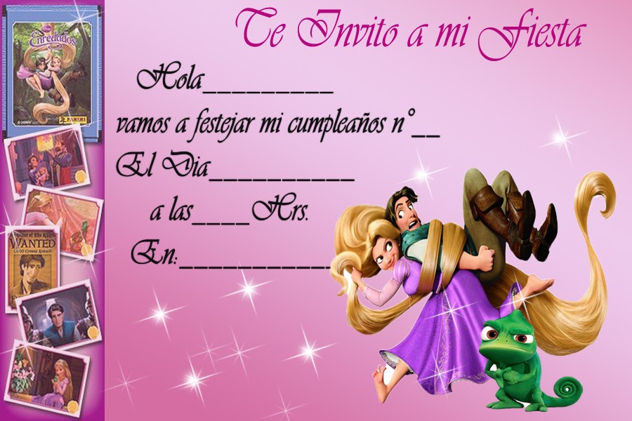 Tarjetas de cumpleaños para imprimir Tarjeta de invitacion de Enrredados Tarjetas de cumpleaños para imprimir Tarjeta de invitacion de Enrredados
