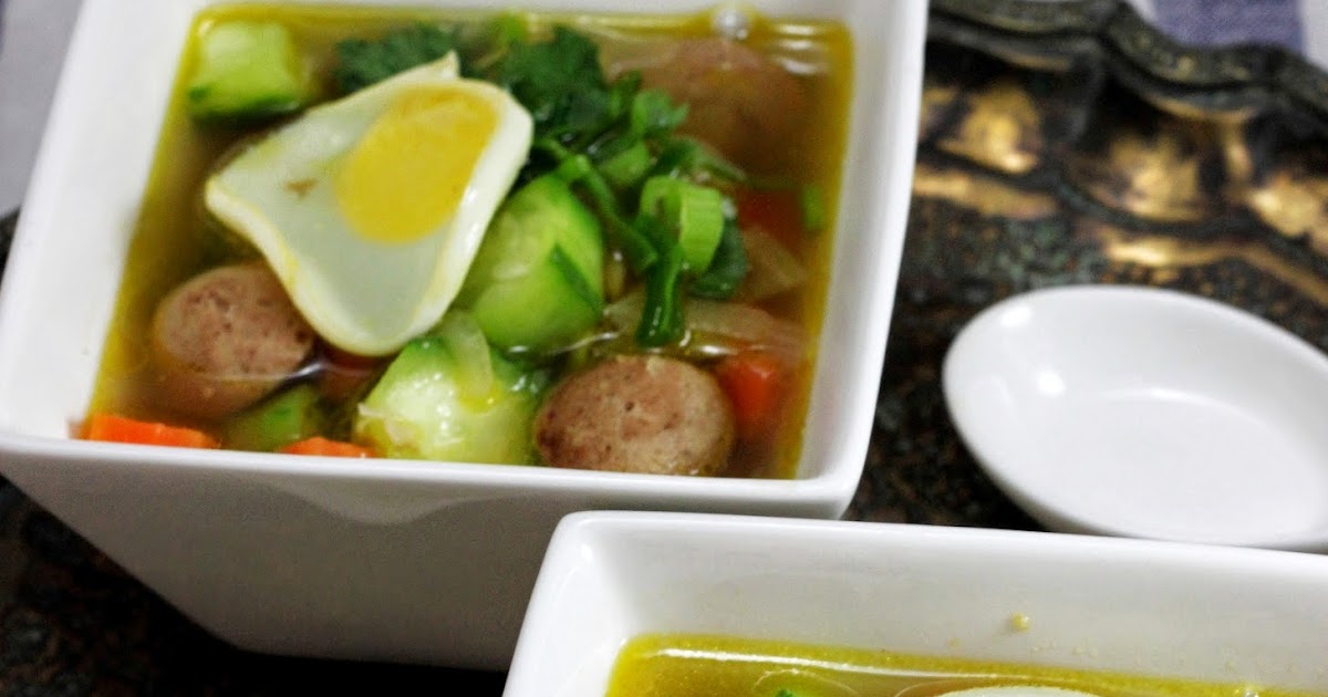 Sup Telur Puyuh dengan Sosis, Makaroni dan Sayuran Just