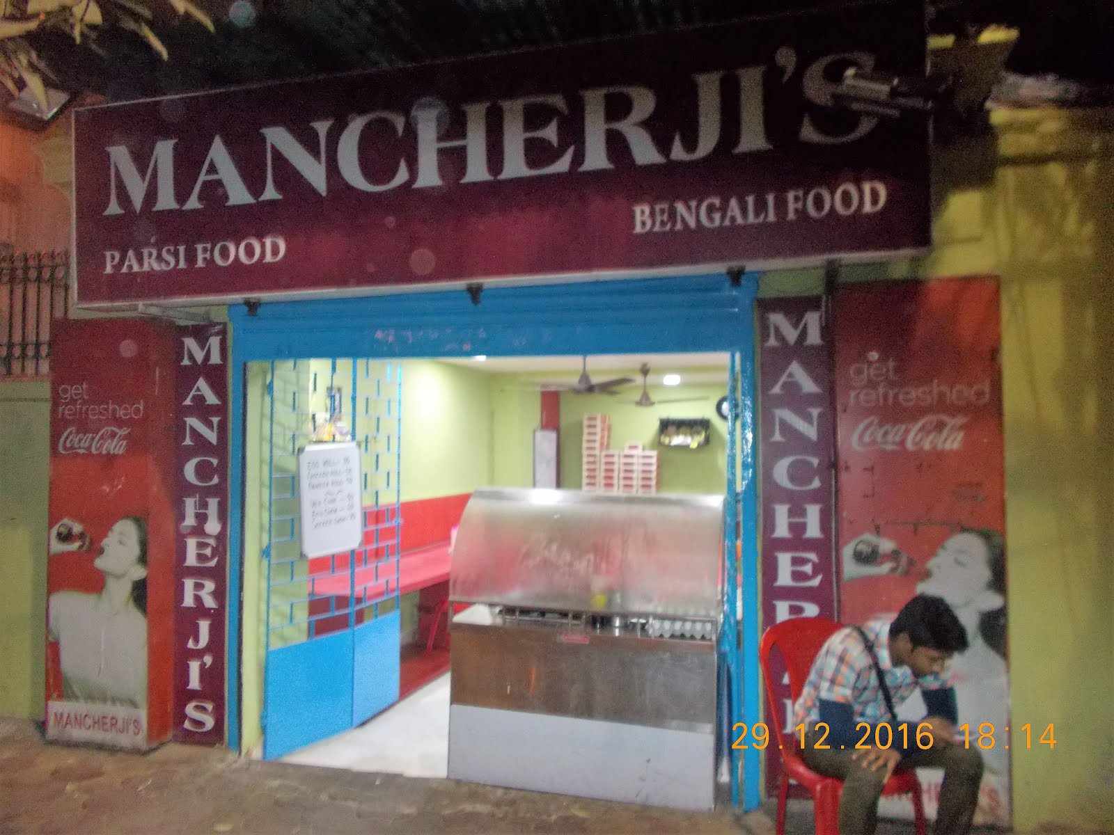 "Mancherji's" Parsi and Bengali food restaurant.