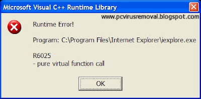 Runtime Error Virus removal