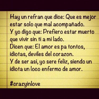 DE CANCIONES CRAZY IN LOVE de canciones crazy in love: