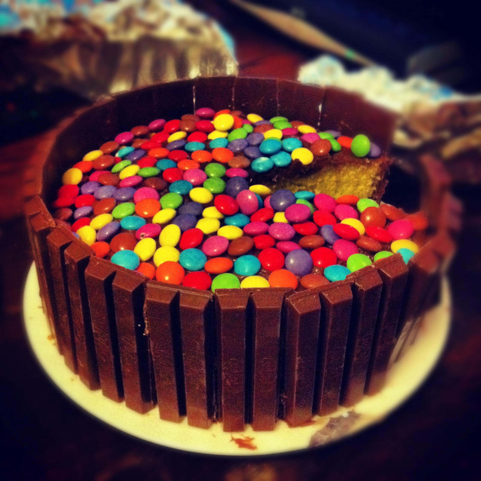 Bungalow Baking KitKat and Smarties Sponge Cake