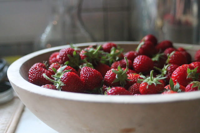home grown strawberries