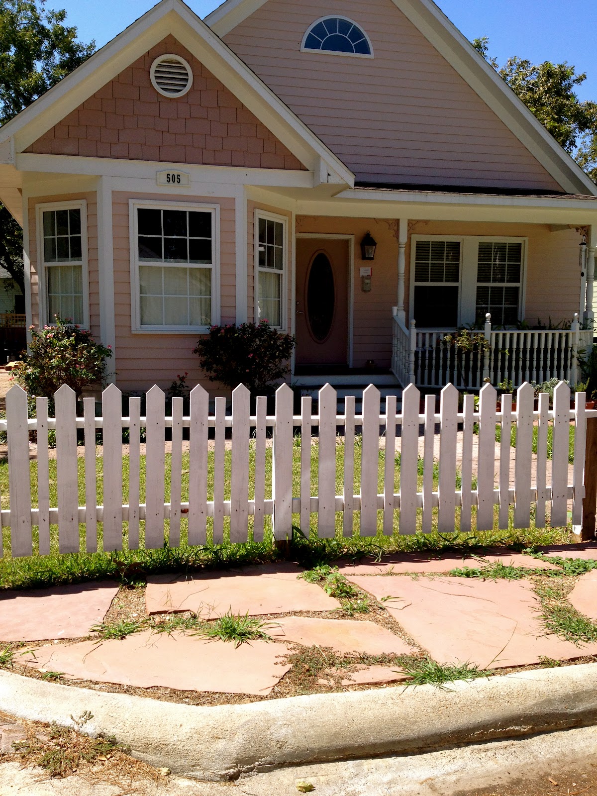 The Brenham House White Picket Fences in Brenham, Texas