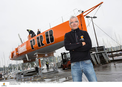 PRB de Vincent Riou remis à l'eau. PRB de Vincent Riou remis à l'eau.