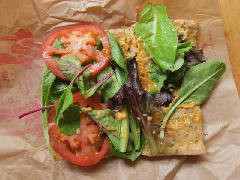 Review Wendy's Smoky Honey Mustard Flatbread Grilled Chicken