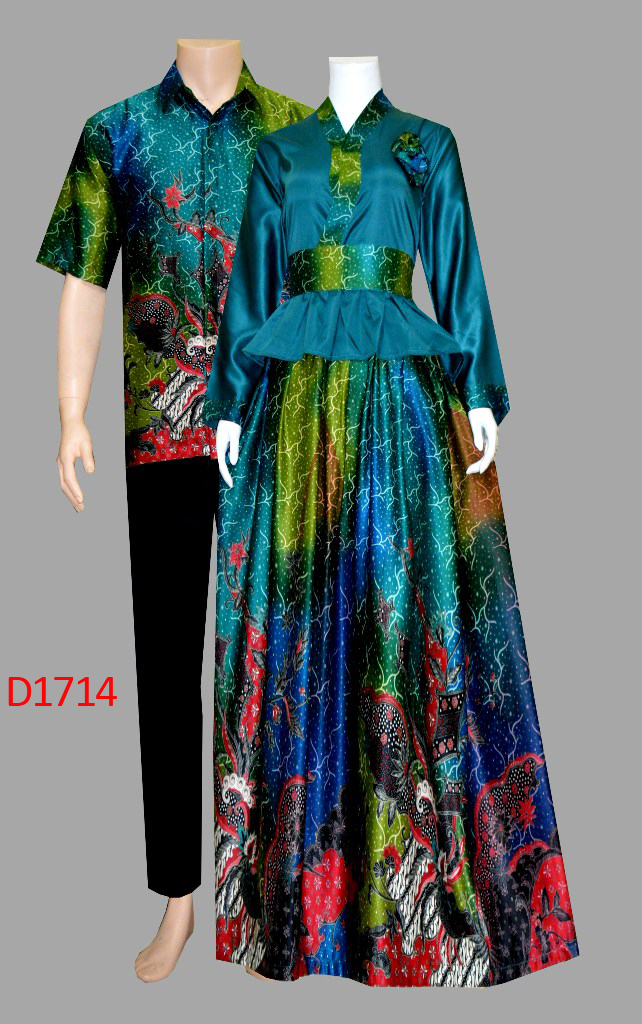 model baju batik gamis semi d1714 model baju batik gamis semi d1714
