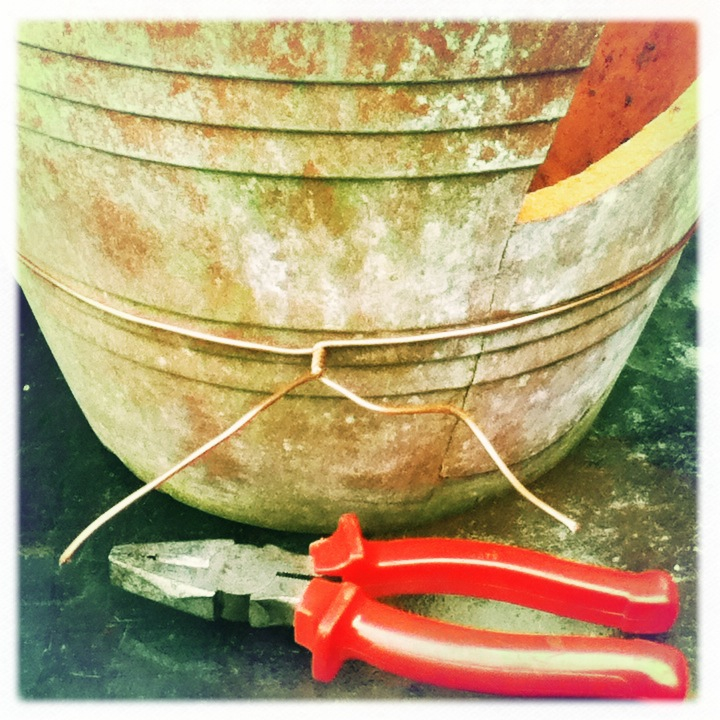 The Inexplicable World of Outa_Spaceman... Terracotta Plant Pot Repair.