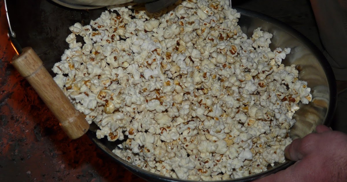 The "Secret" is Gratitude Camping Kettle Corn over the Fire