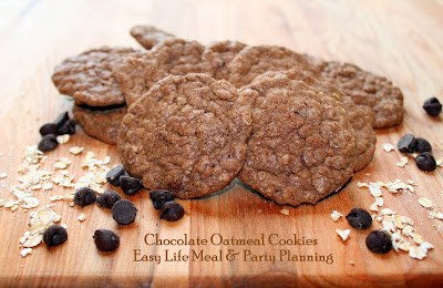 Chocolate Oatmeal Cookies - Easy Life Meal & Party Planning