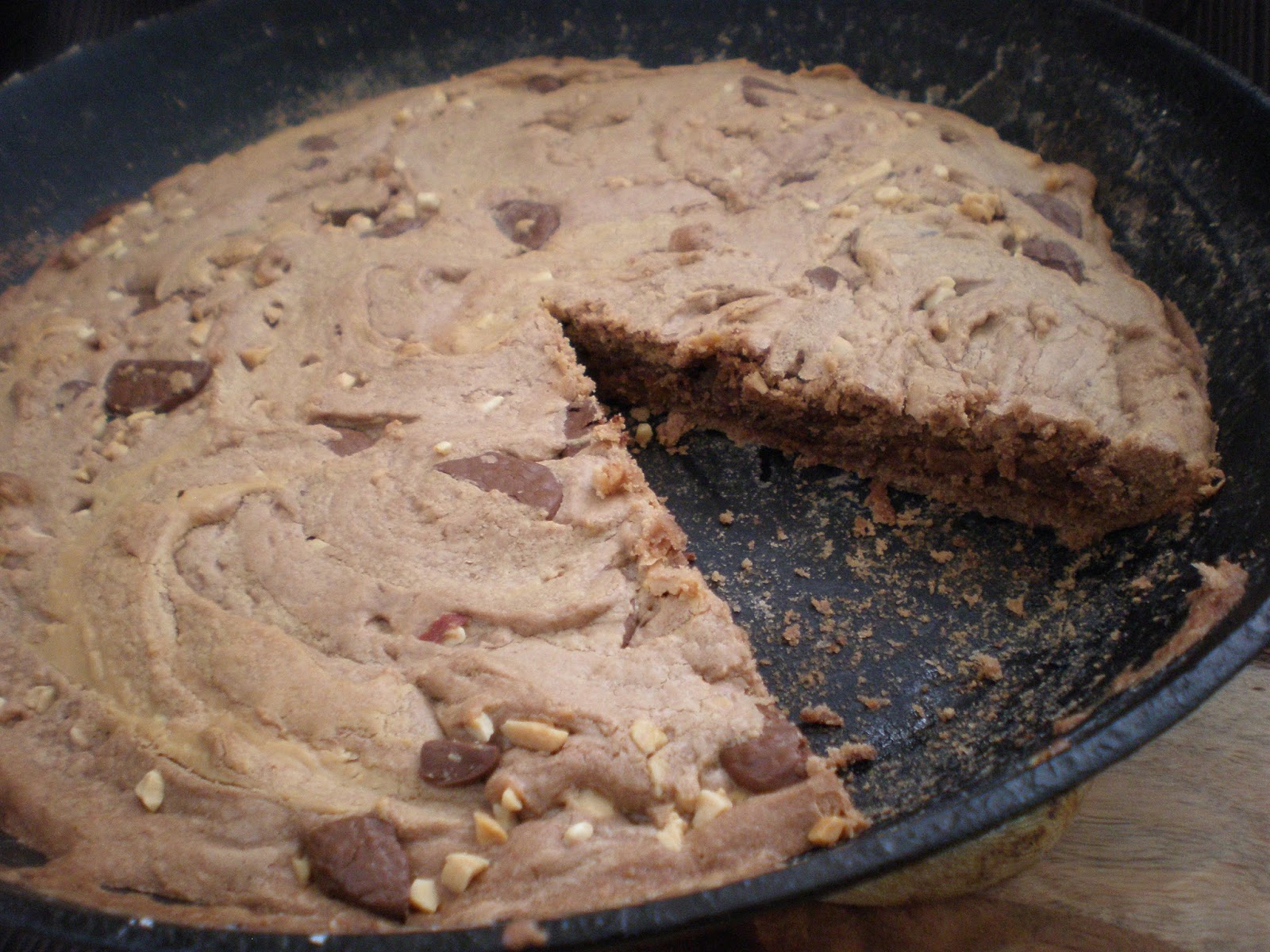 The InTolerant Chef ™ Peanut Butter Choc Chip Skillet Cookie