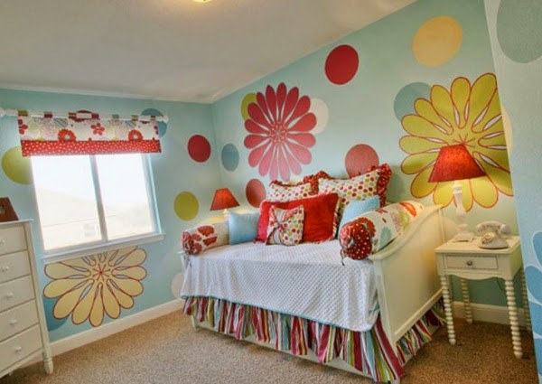 Dormitorios para niñas decorados con flores - Ideas para decorar