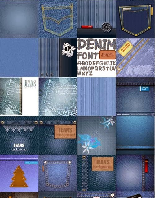 Collection Jeans SS Backgrounds Vector