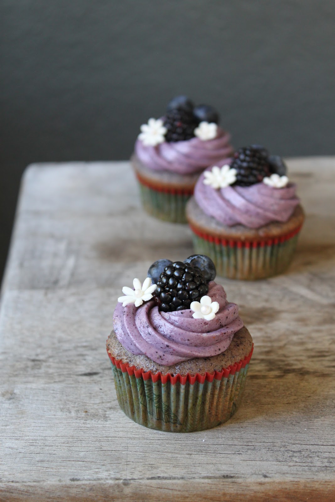Blueberry Cupcake with Blueberry Cream Cheese Frosting The Little