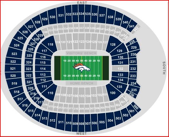 Denver Broncos Stadium Chart