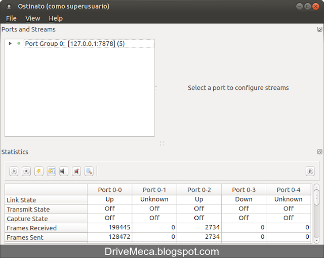 DriveMeca instalando Ostinato, generador / analizador de trafico en red