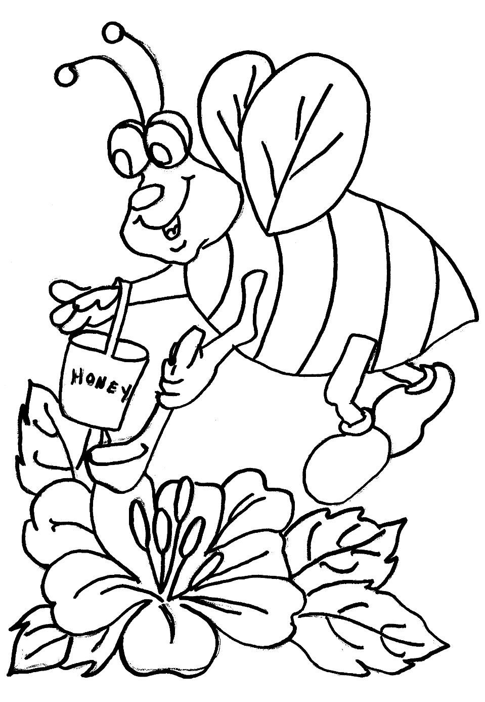 Honey Bee Coloring Pages Honey Bee Coloring Pages