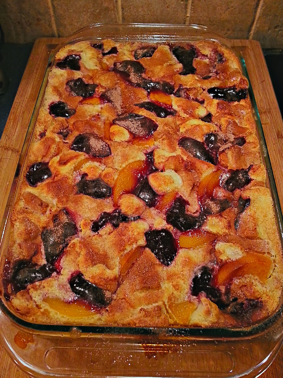 "D's" Corner Raspberry Peach Bread Pudding