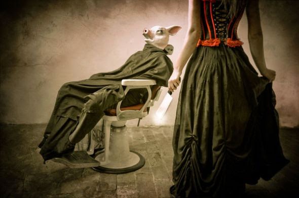 Dennis Ziliotto surreal photography grim love stories pig horse head Dennis Ziliotto surreal photography grim love stories pig horse head
