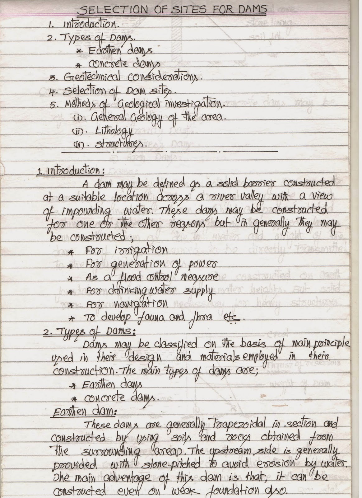 GEOLOGY PART NOTES OF UNIT 6 Applied Engineering Geology