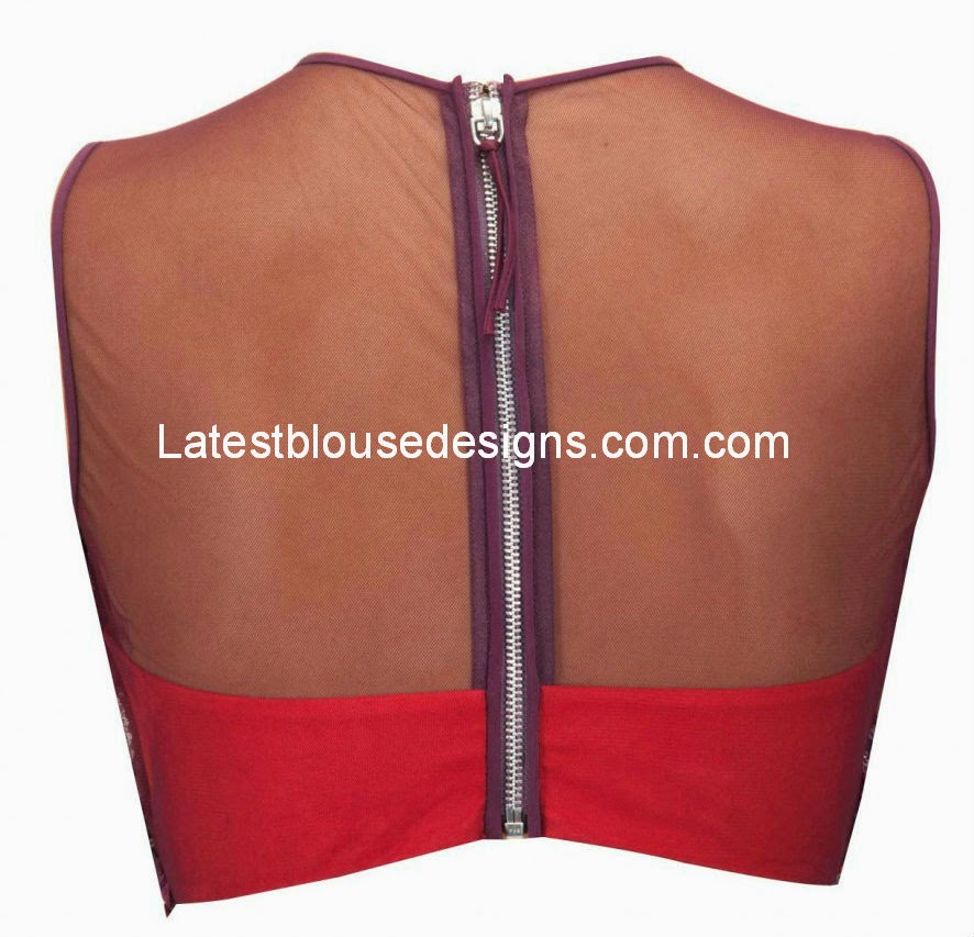 Zipper Back Sequin Blouse Latest Blouse Designs