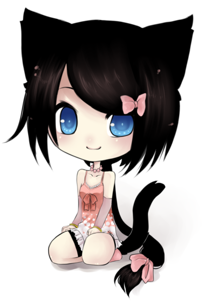 so kawaii anime chibi cat christmas miku