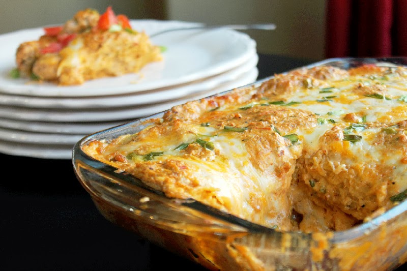Creole Contessa Buffalo Chicken Mexican Casserole