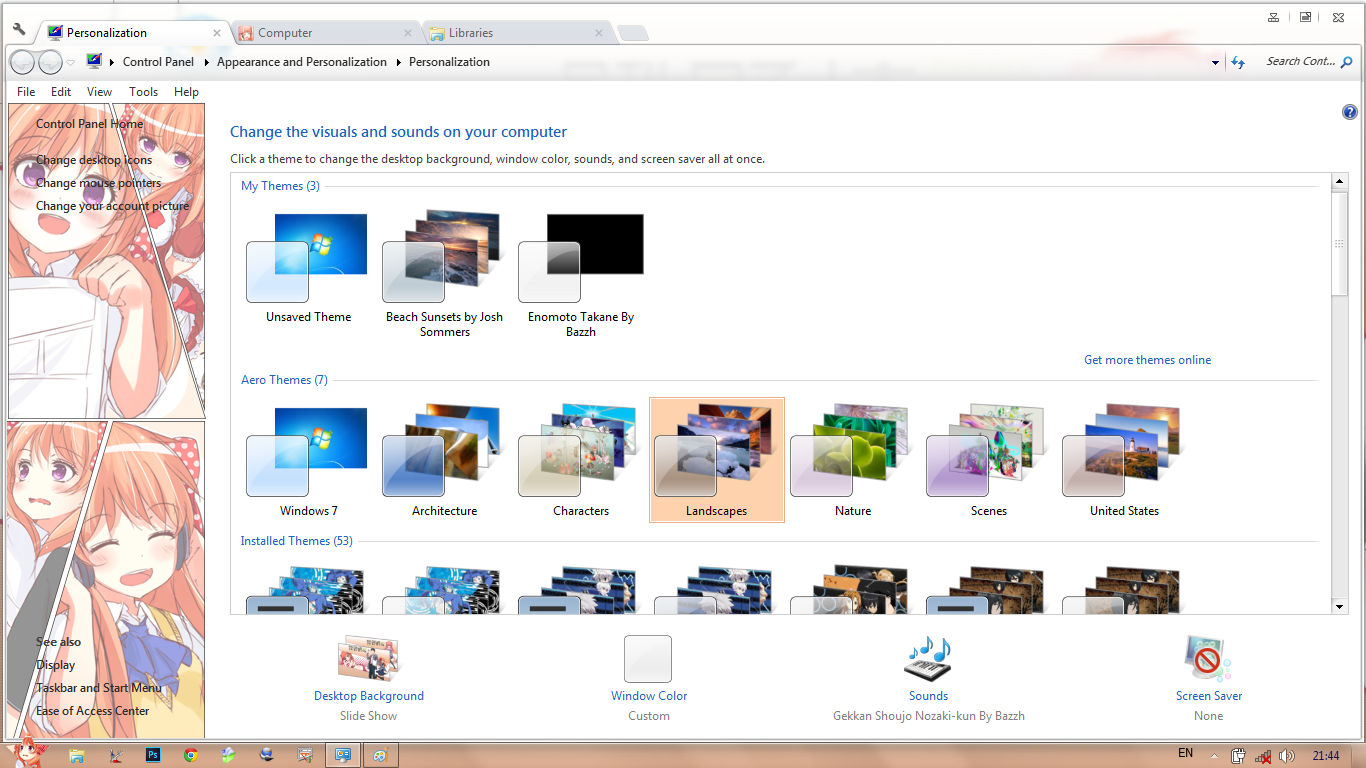 Tema Gekkan Shoujo Nozaki-kun Windows 7 Tema Gekkan Shoujo Nozaki-kun Windows 7 - Anime Hitto