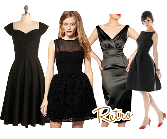 Retro Black Bridesmaids Dresses Retro Black Bridesmaids Dresses