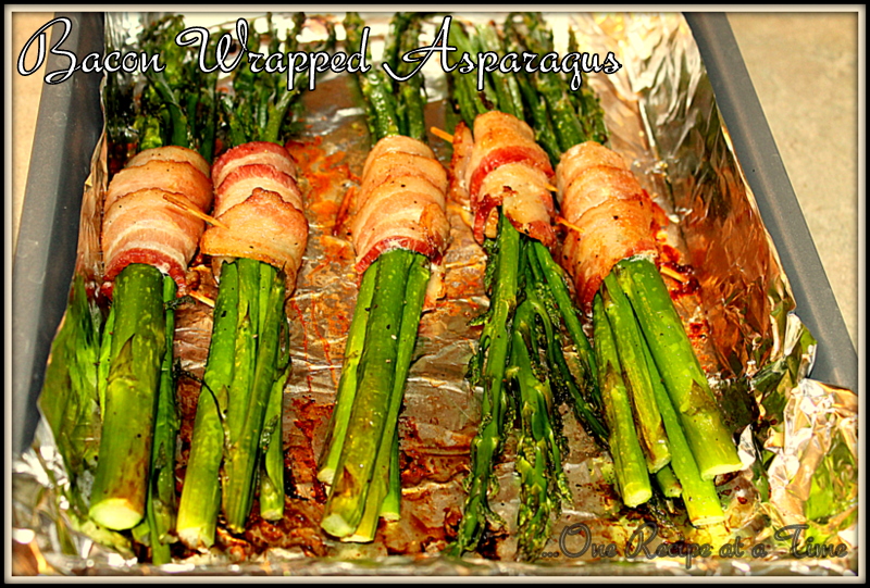 Learning the Ropes...One Recipe at a Time Bacon Wrapped Asparagus