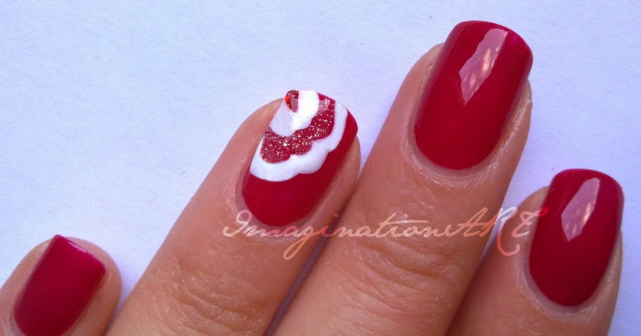ImaginationNAILart * ]: Nail Art - Red In White