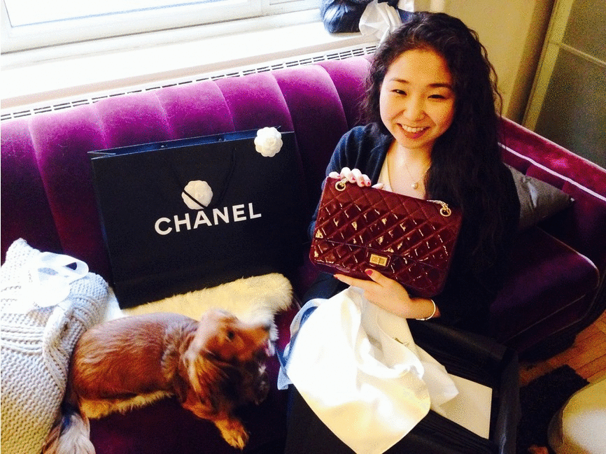 Les Bananas: My First Chanel: Fall/Winter 2014 - 2.55 Reissue Flapbag Burgundy  Patent Gold Hardware