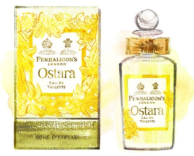 Oficjalna ilustracja Mellise Bailey promująca perfumy Penhaligon's Ostara