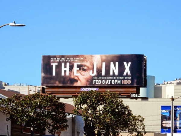 The Jinx series premiere billboard Beverly Boulevard Jinx series premiere billboard